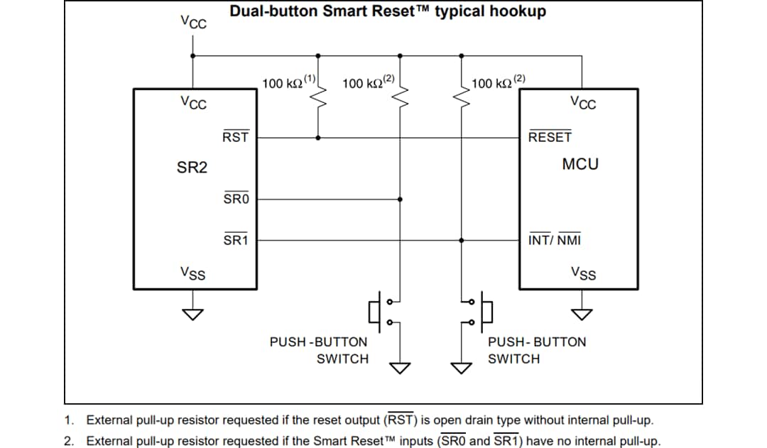 Schema di circuito di applicazione - STMicroelectronics CI di commutazione SR2