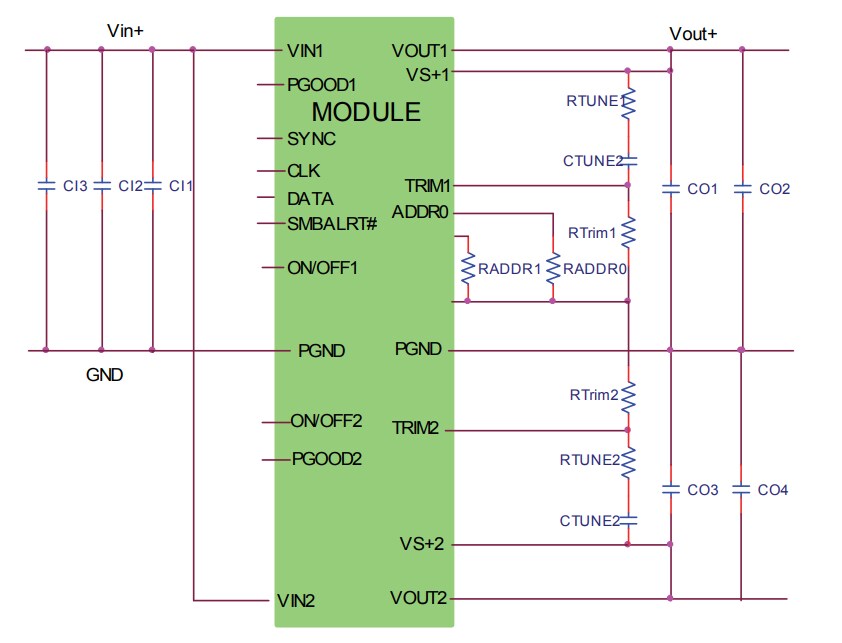 Block Diagram - ABB Dual Output MicroDLynx™ DC-DC Power Modules Block Diagram - ABB Dual Output MicroDLynx™ DC-DC Power Modules
