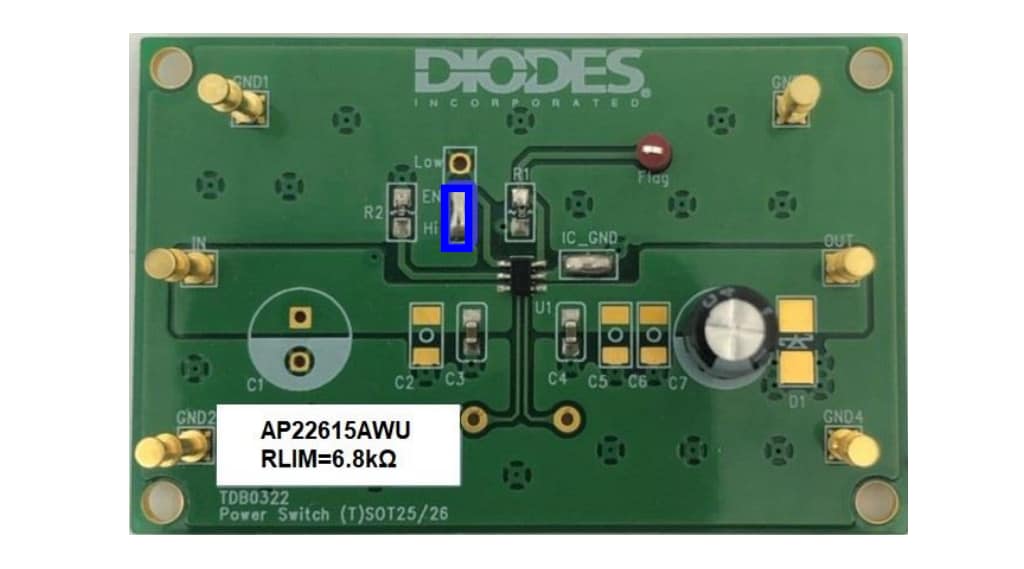 Diodes Incorporated Modulo di valutazione AP22615AWU-EVM
