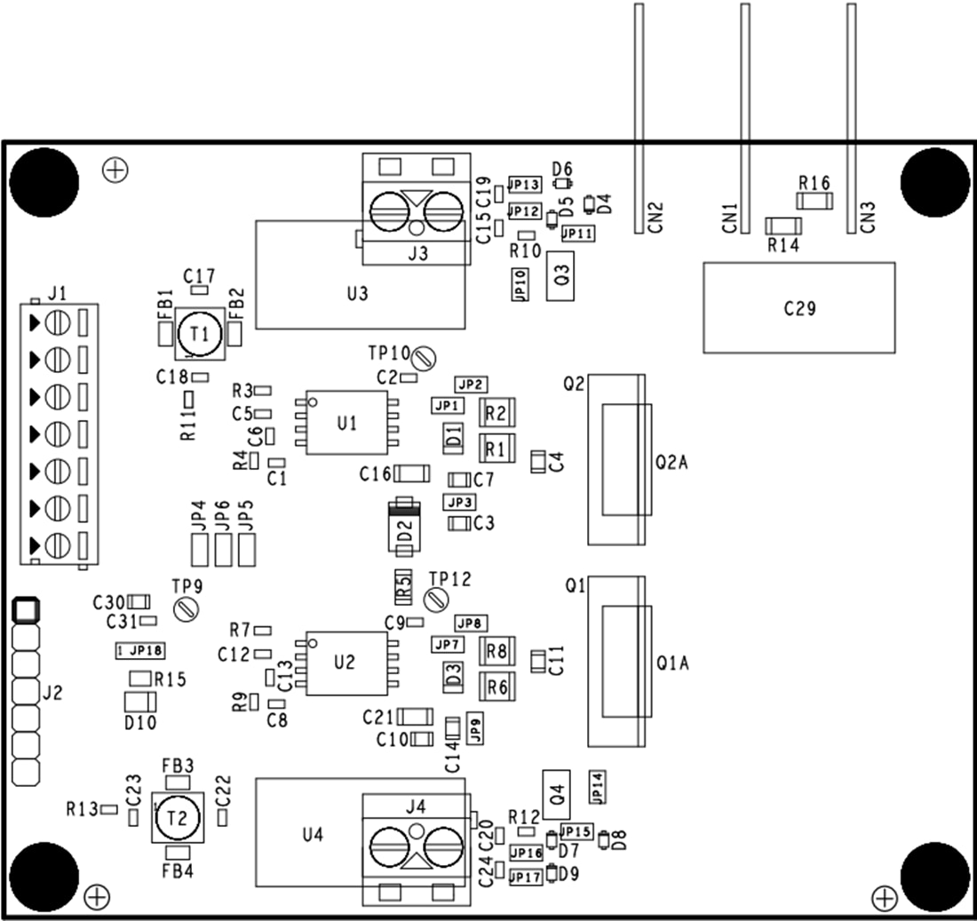 Disegno meccanico - STMicroelectronics Scheda dimostrativa del gate driver EVALSTGAP2HSM