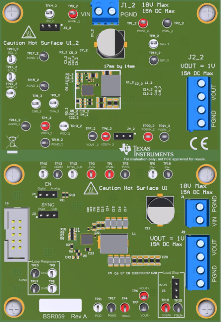 Disegno meccanico - Texas Instruments Modulo di valutazione del convertitore TPS542A50EVM-059