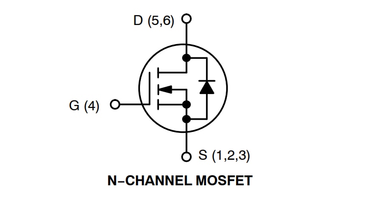 Schema di circuito di applicazione - onsemi MOSFET di potenza per il settore automotive NVMFS5C612N