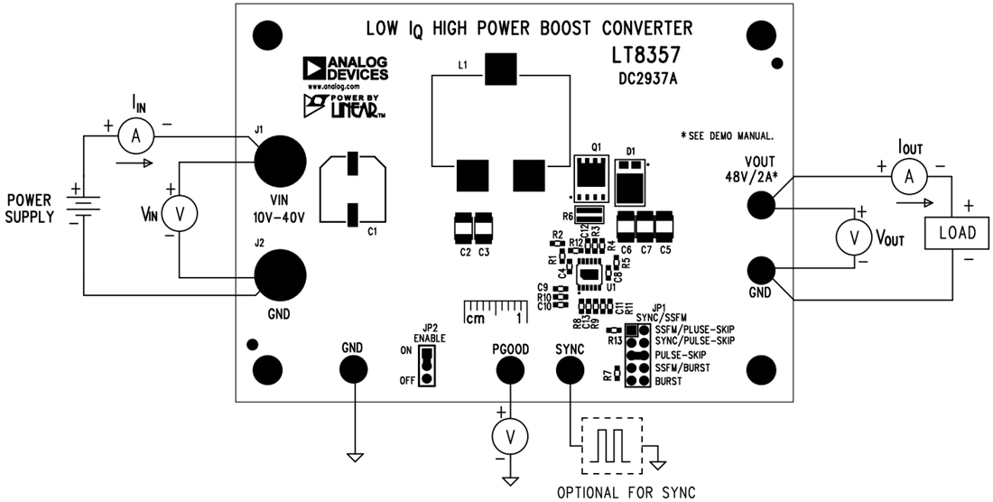 Disegno meccanico - Analog Devices Inc. Circuito dimostrativo DC2937A per LT8357