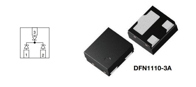 Schema di circuito di applicazione - Vishay Semiconductors Diodi di protezione ESD a doppia linea BiSy VCAN24A2