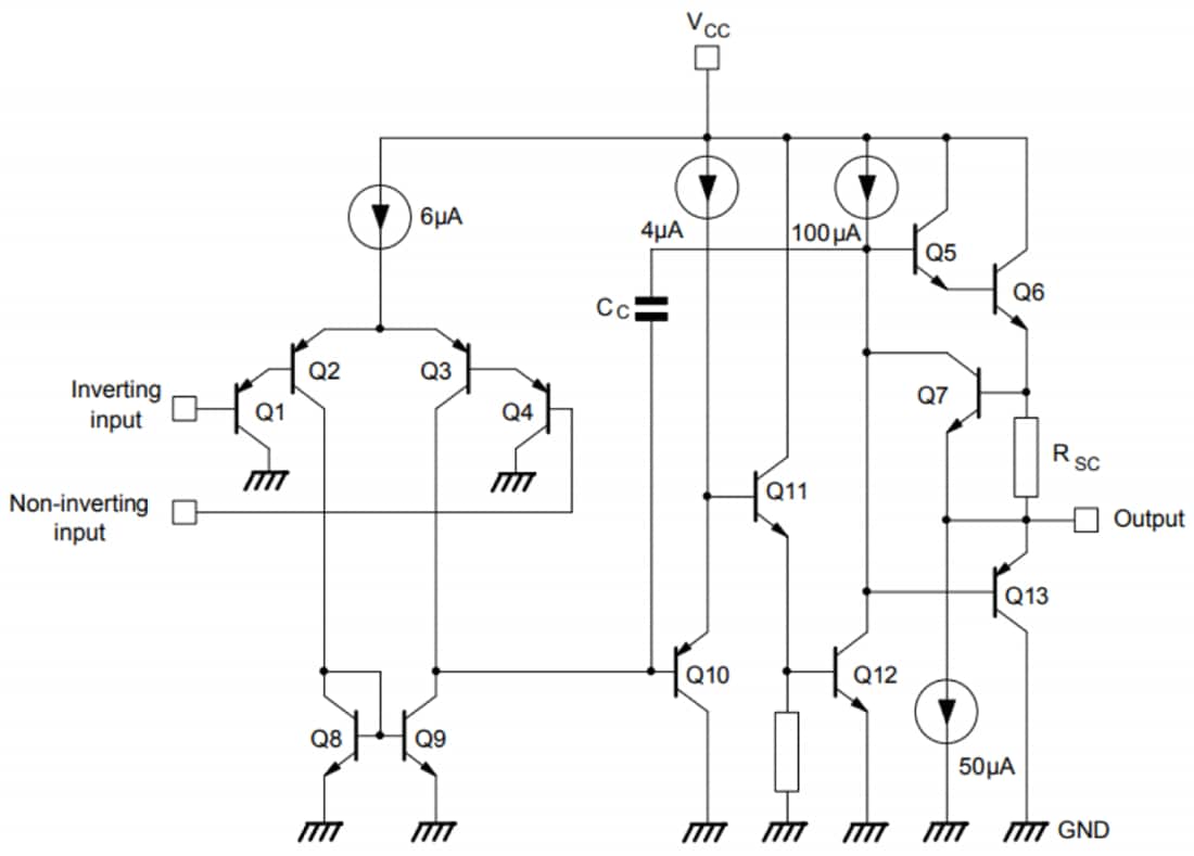 Schema - STMicroelectronics Doppio amplificatore operazionale a bassa potenza LM2904B