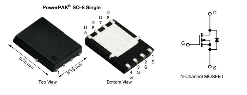 Schema di circuito di applicazione - Vishay / Siliconix SiR186LDP MOSFET (D-S) 60 V a canale N