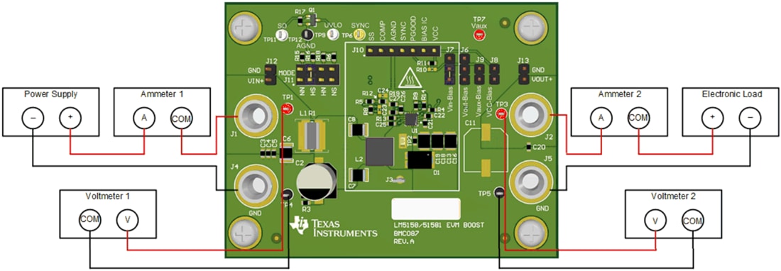 Disegno meccanico - Texas Instruments Modulo di valutazione del convertitore LM5158EVM-BST
