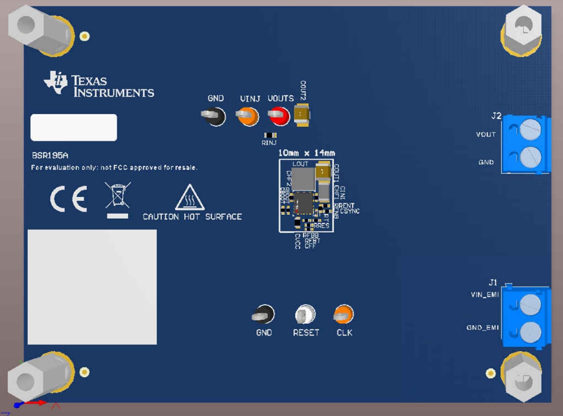 Disegno meccanico - Texas Instruments Modulo di valutazione del convertitore LM61430EVM-AS-2MHZ