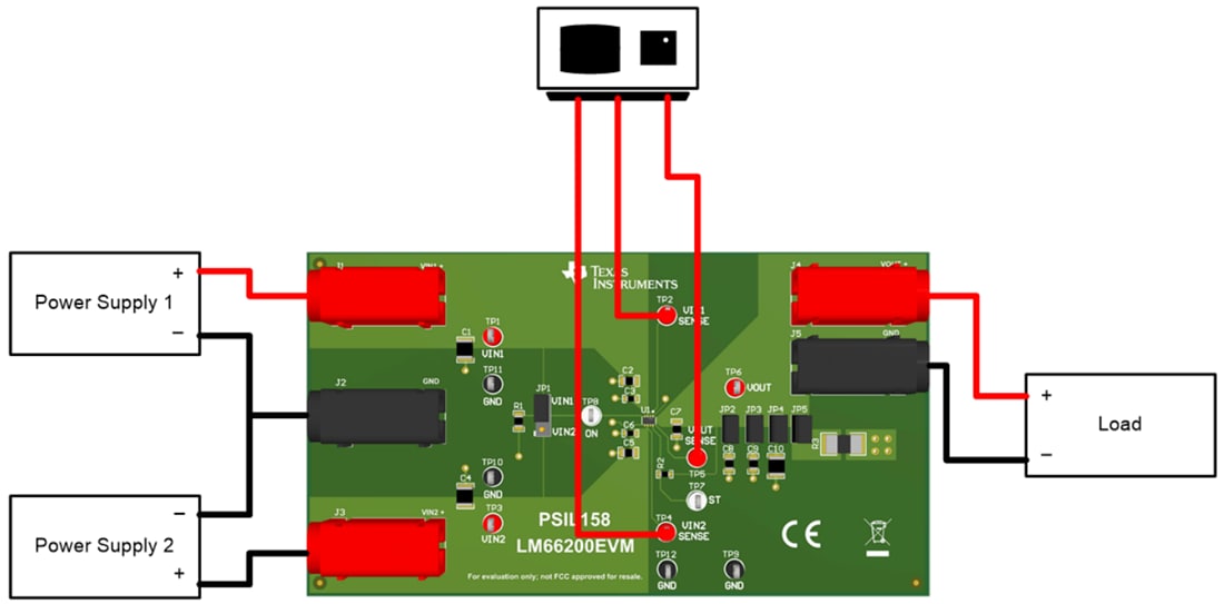 Disegno meccanico - Texas Instruments Modulo di valutazione a diodo ideale LM66200EVM