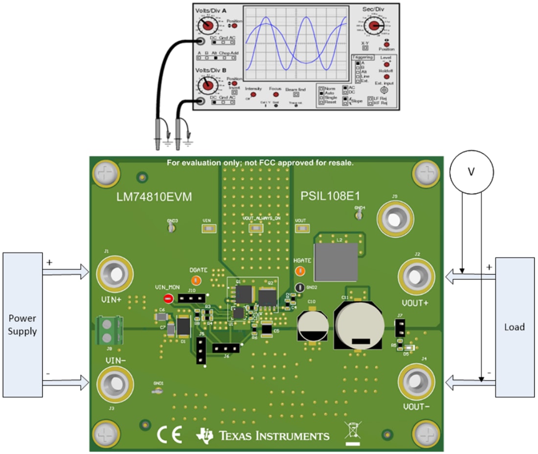 Disegno meccanico - Texas Instruments Modulo di valutazione (EVM) del controller LM74810EVM