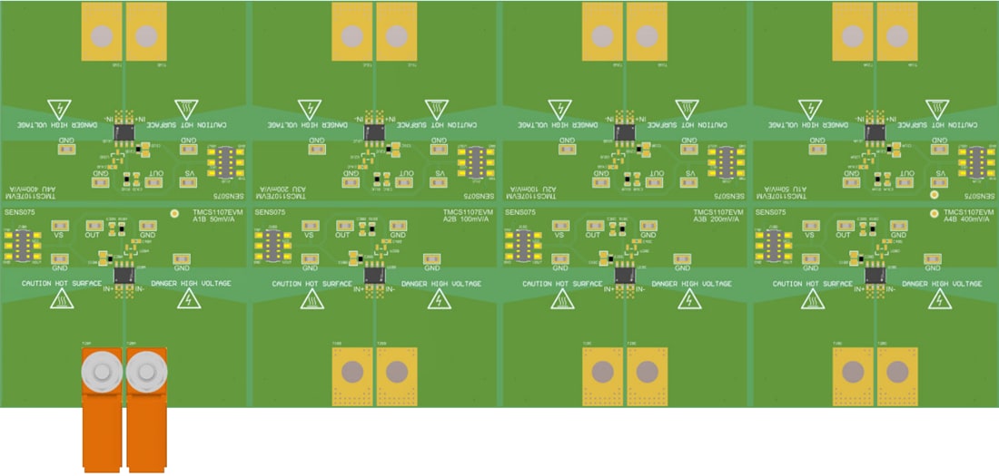 Disegno meccanico - Texas Instruments Modulo di valutazione del rilevamento della corrente TMCS1107EVM