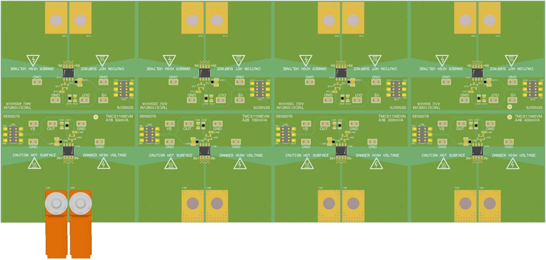 Disegno meccanico - Texas Instruments Modulo di valutazione del rilevamento della corrente TMCS1108EVM