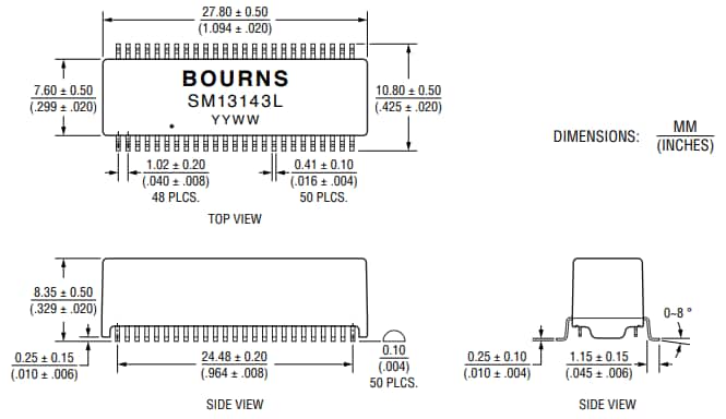Bourns Trasformatore Base-T SM13143EL 10/100/1000 Bourns Trasformatore Base-T SM13143EL 10/100/1000