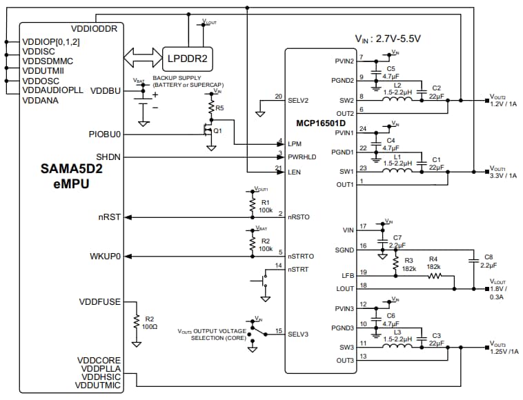 Microchip Technology PMIC ottimizzato per costi e dimensioni MCP16501