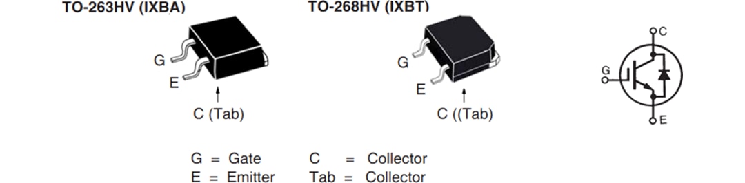 Disegno meccanico - IXYS IGBT BiMOSFET™ a conduzione inversa IXBx14N300HV Disegno meccanico - IXYS IGBT BiMOSFET™ a conduzione inversa IXBx14N300HV