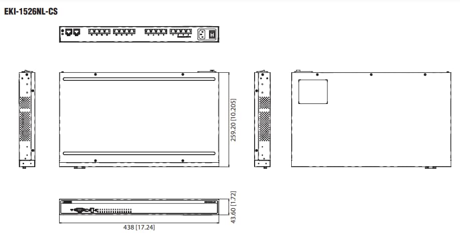 Advantech Server console a 16 porte EKI-1526NL