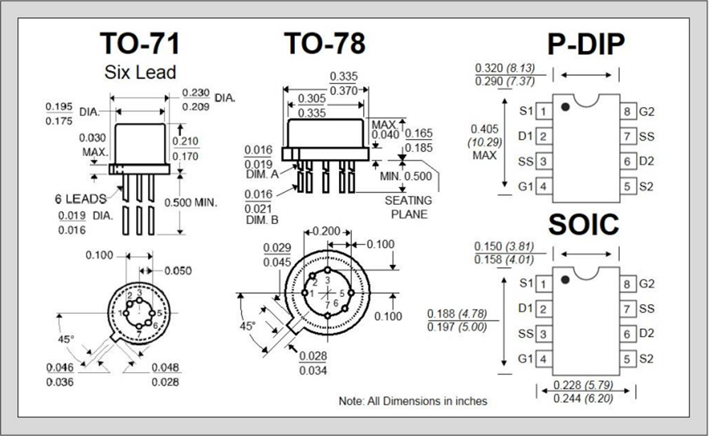 LS844 Monolithic Dual NChannel JFET Amplifiers Linear Integrated