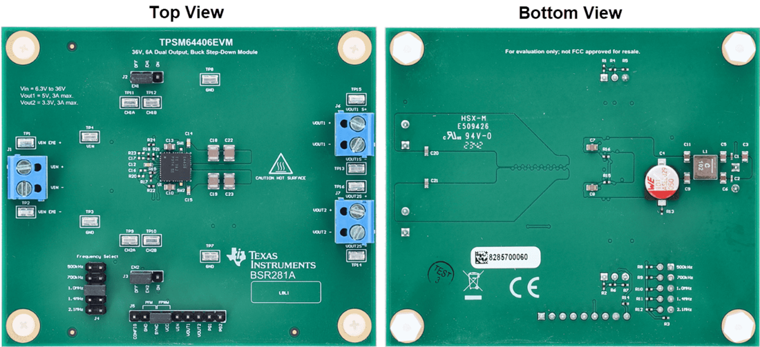 Disegno meccanico - Texas Instruments Modulo di valutazione (EVM) TPSM64406EVM