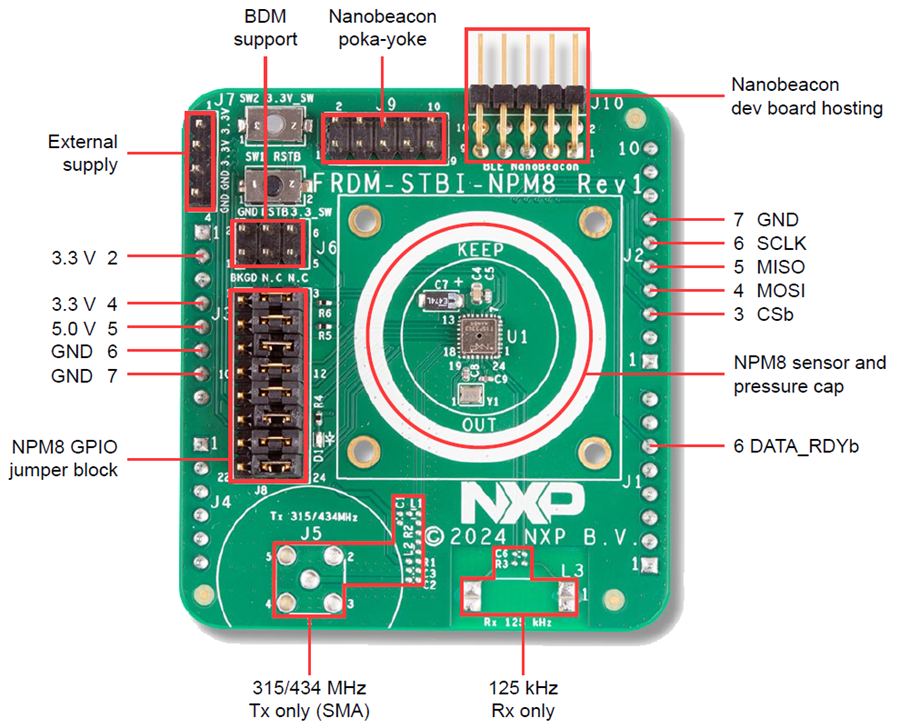 Disegno meccanico - NXP Semiconductors Scheda di valutazione del sensore FRDM-STBI-NPM8